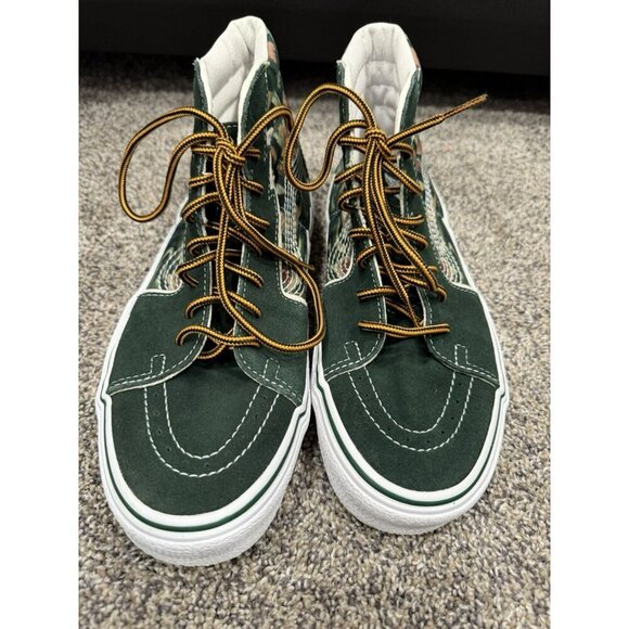 Vans Sk8-Hi Bolt Liquify Avocado Green White Canvas Suede shoes Size 9.5 EUC - Picture 2 of 6